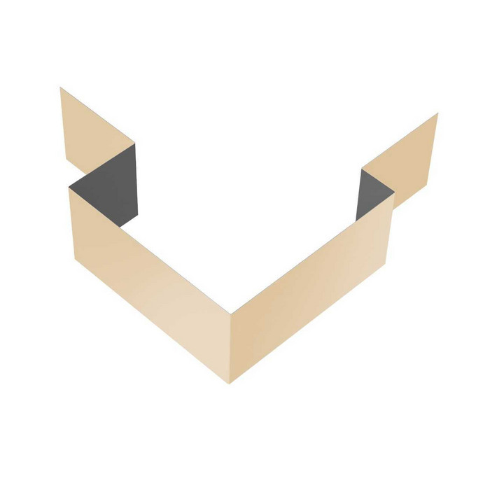 Угол внешний асимметричный Фиброцементный сайдинга Decover RAL 1015 Светлая слоновая кость 0.5