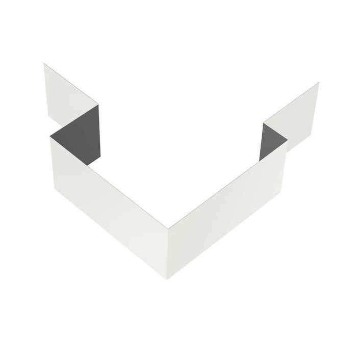 Угол внешний асимметричный Фиброцементный сайдинга Decover Satin RAL 9003 Сигнальный белый 0.5 | с пленкой