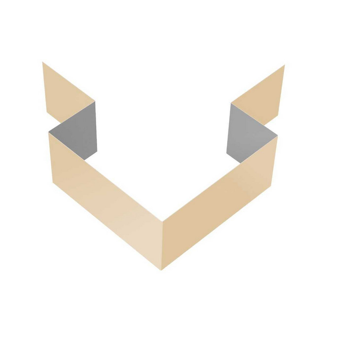 Угол внешний симметричный Фиброцементный сайдинга Decover RAL 1015 Светлая слоновая кость 0.5