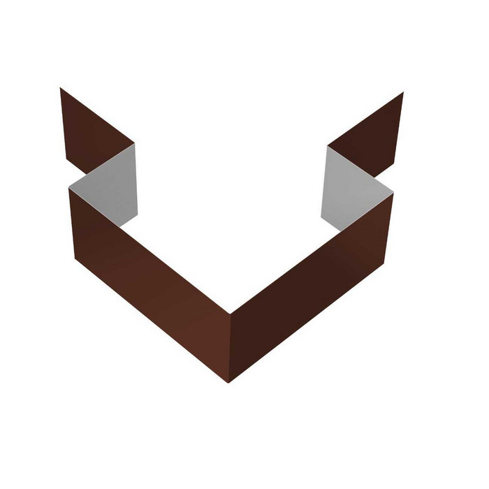 Угол внешний симметричный Фиброцементный сайдинга Decover Satin Matt RAL 8017 Шоколад 0.5