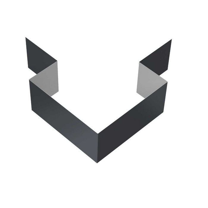 Угол внешний симметричный Фиброцементный сайдинга Decover Satin RAL 7024 Мокрый асфальт 0.5 | с пленкой