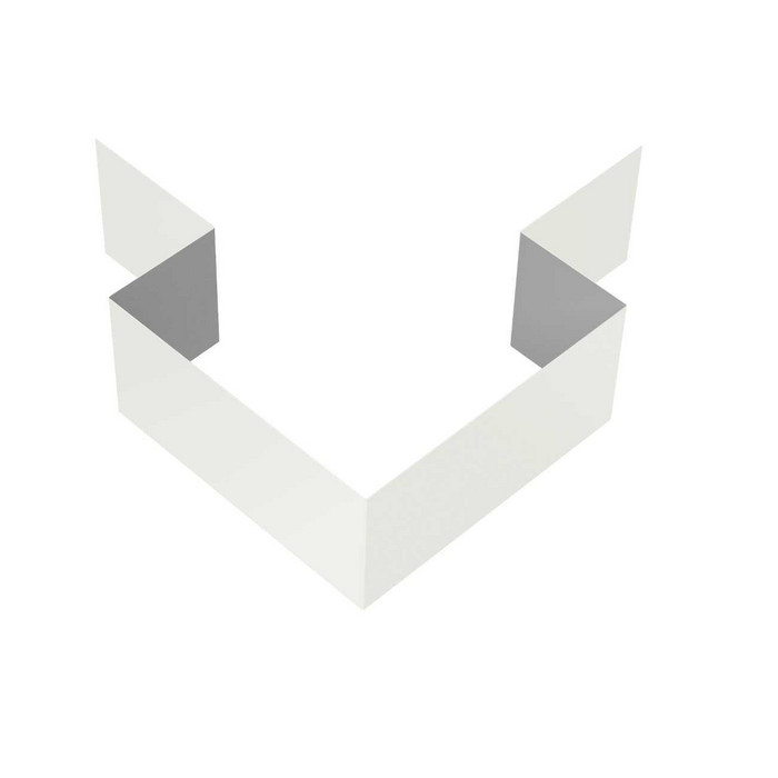 Угол внешний симметричный Фиброцементный сайдинга Decover Velur RAL 9003 Сигнальный белый 0.5 | с пленкой